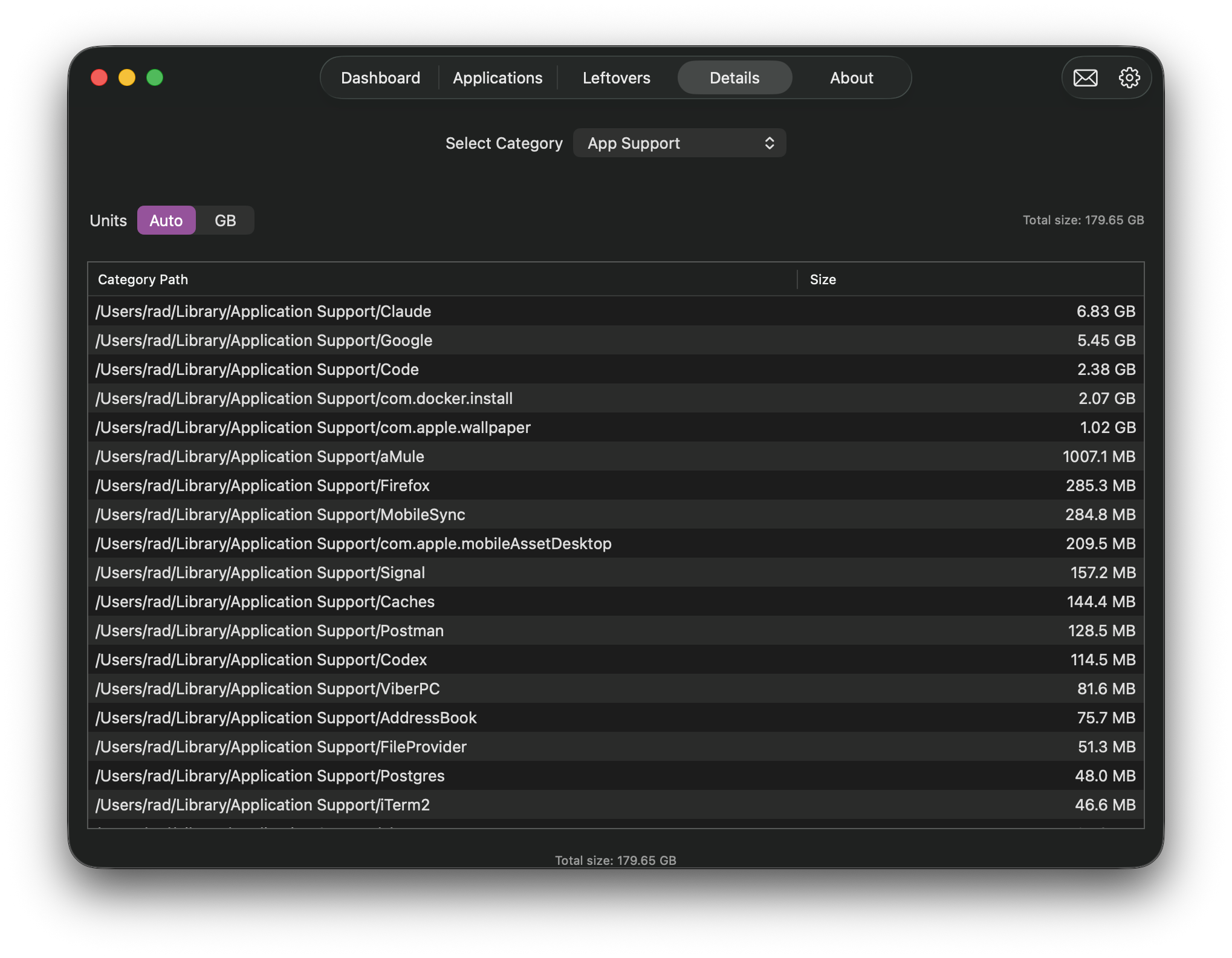 Disk Space Analysis in OverClean